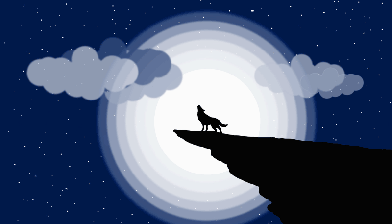 Félhold üvöltése vinil szőnyeg tinik - TenStickers