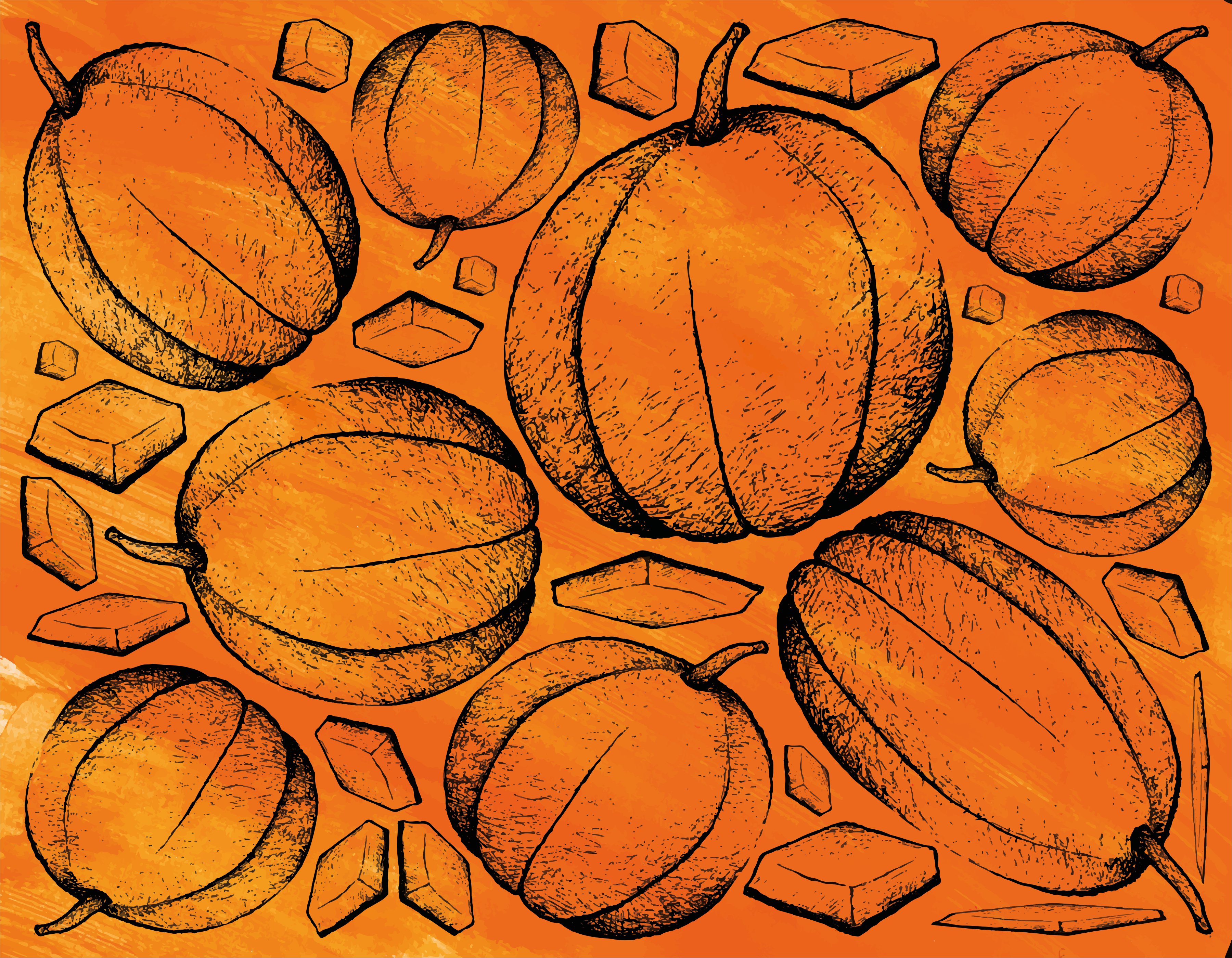 Töktermés vinil szőnyeg halloween - TenStickers