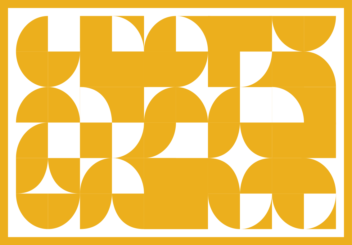 Sárga kör geometriai művészeti mintázatú szőnyegek - TenStickers