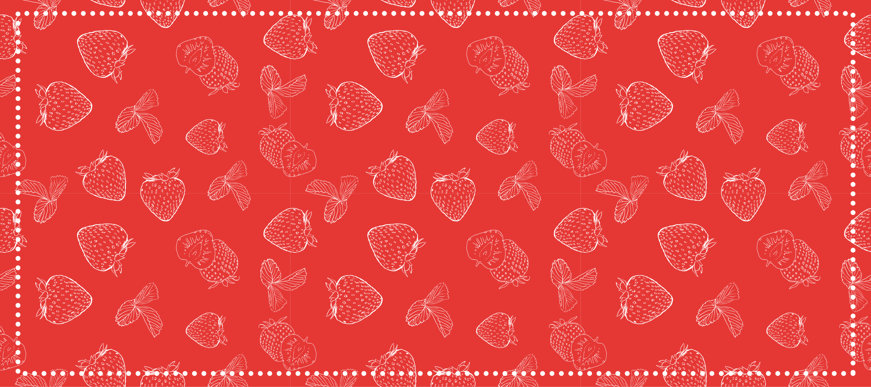 Varrat nélküli eper firka konyha padló - TenStickers