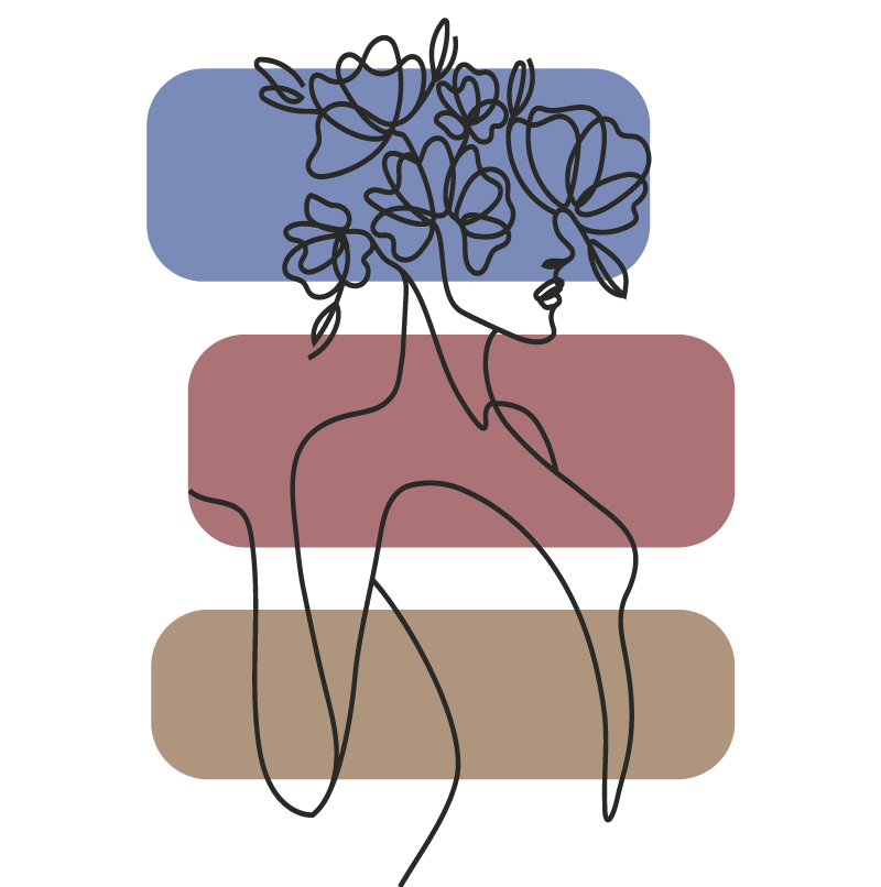 Kecses botanikai körvonal vinil szőnyeg minimalista - TenStickers