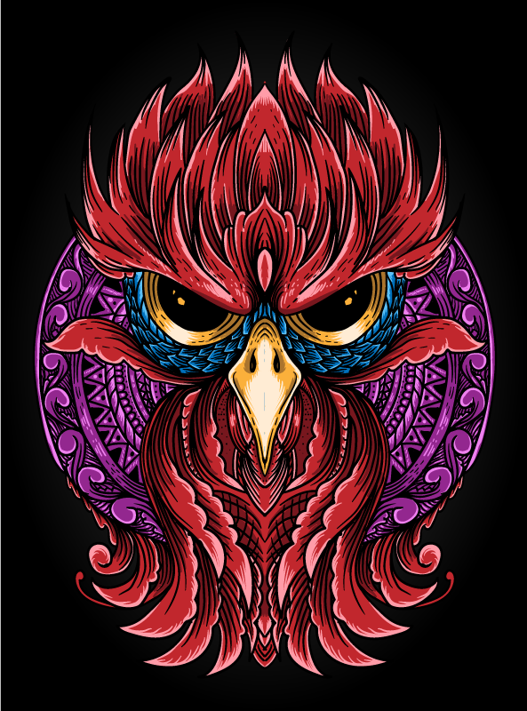 Bonyolult bagoly embléma vinil szőnyeg állat - TenStickers