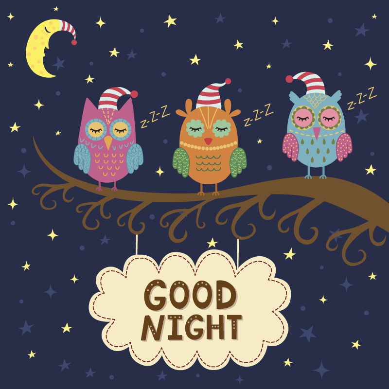 Alvó bagoly sapkával hálószobai szőnyeg - TenStickers