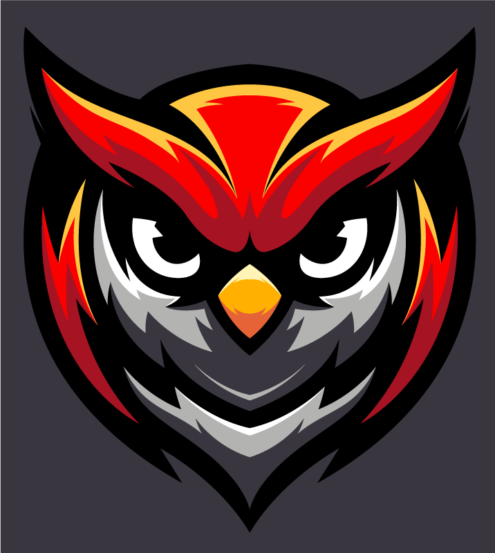 Piros játék kabala bagoly hálószoba szőnyeg - TenStickers