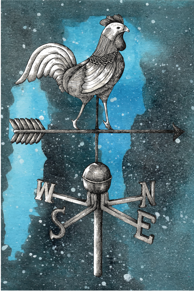 Hordozható kakas szélkakas vinil szőnyeg tinik - TenStickers