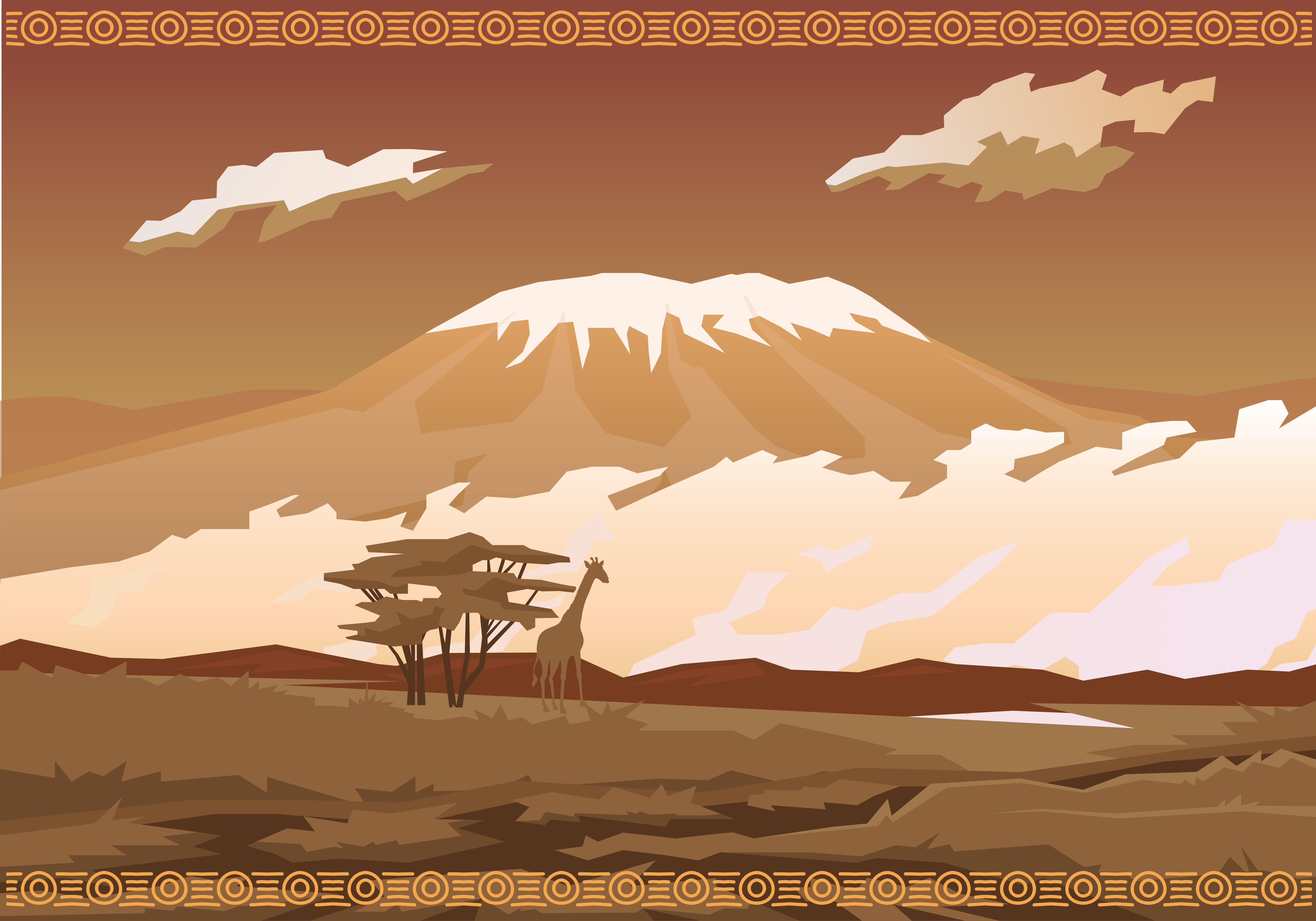 Fenséges hegyi kilátás vinil szőnyeg természet - TenStickers