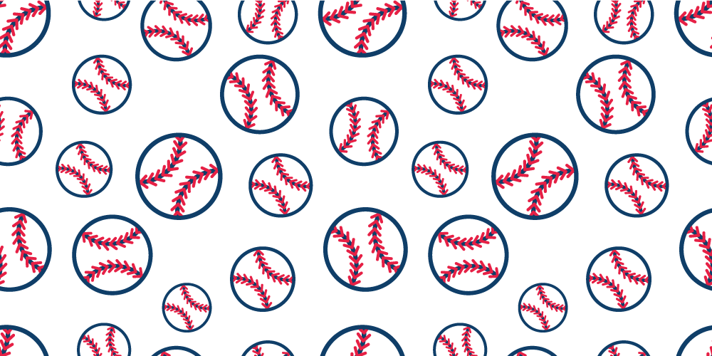 Baseball minta vinil szőnyeg Játékok - TenStickers
