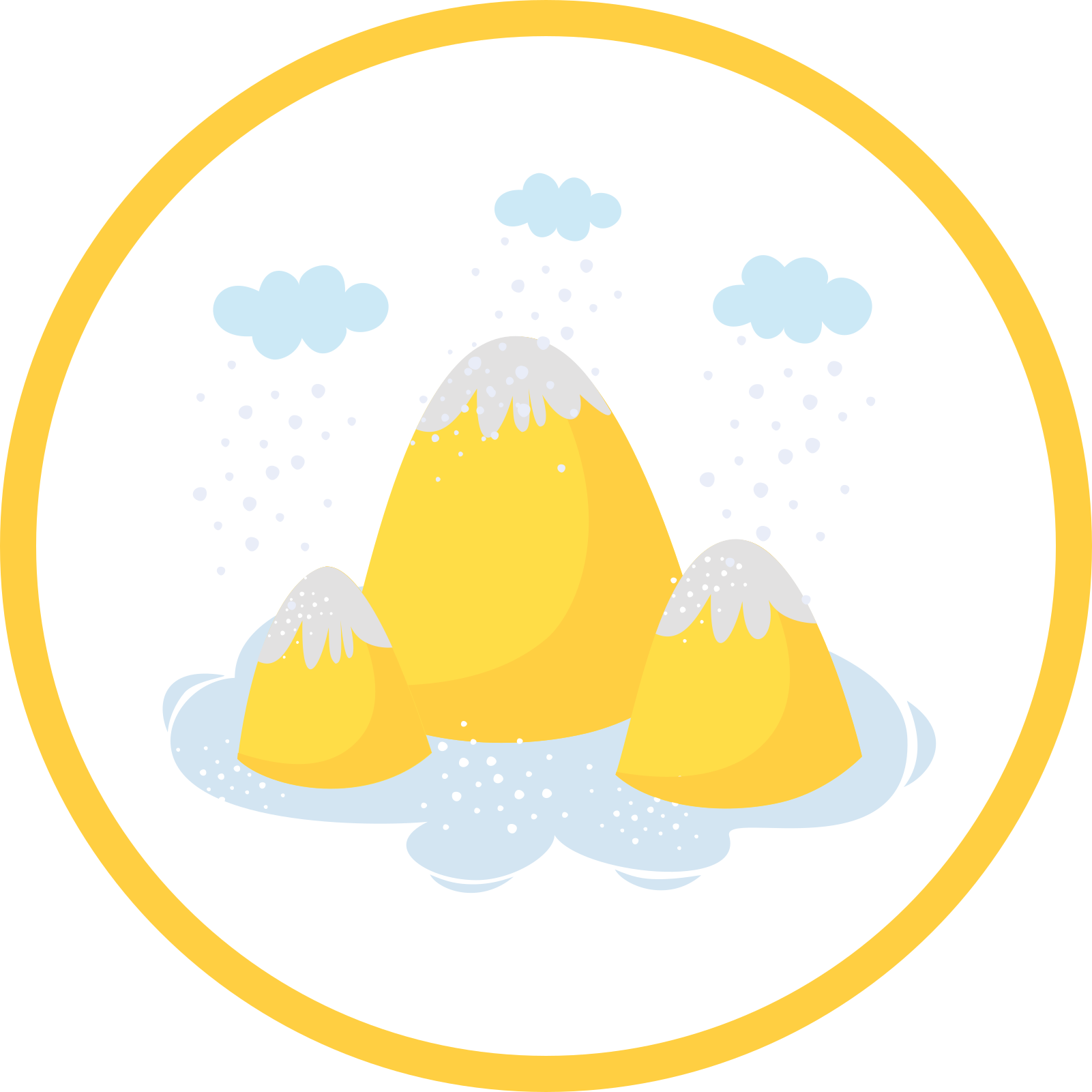 Vidám hegyi jelenet vinil szőnyeg mások - TenStickers