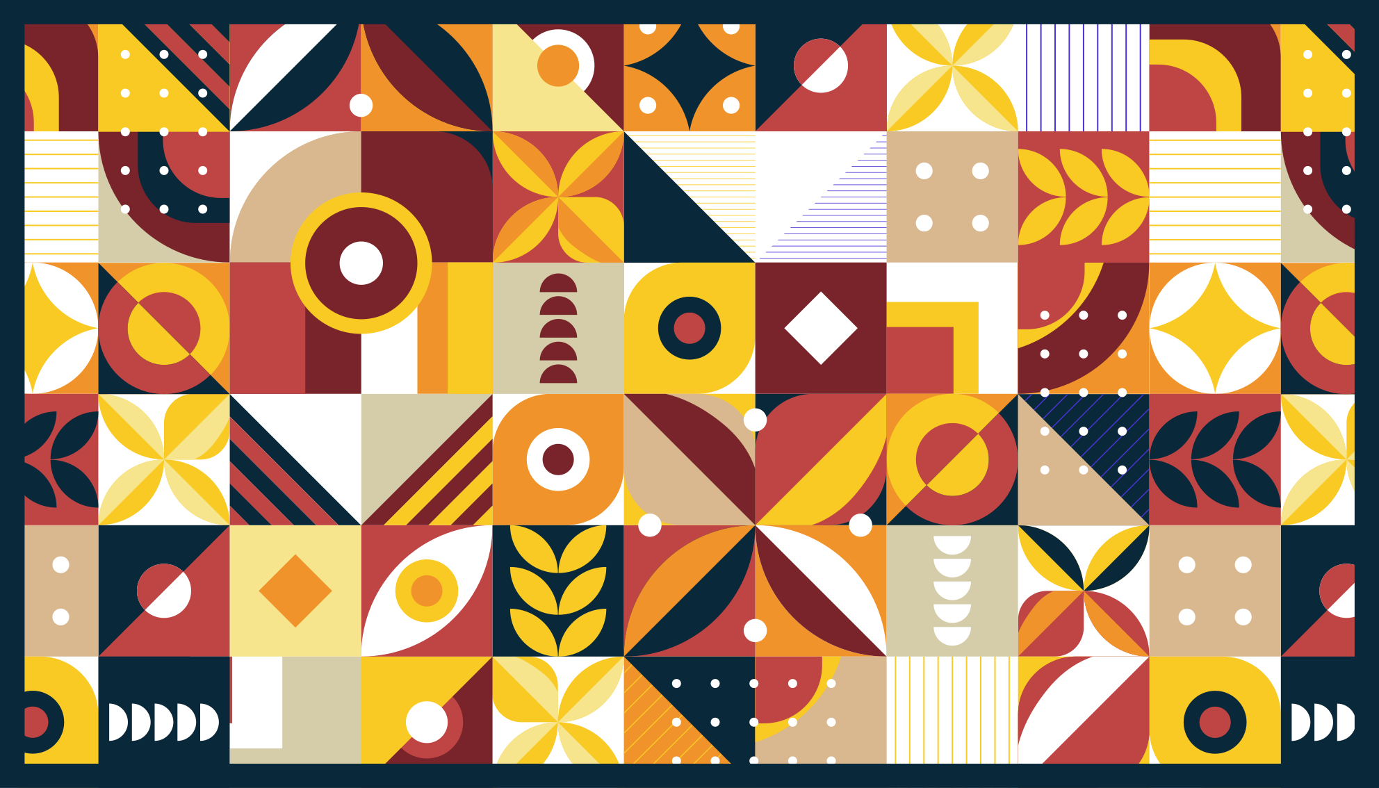 élénk kompozíciók vinil szőnyeg csempe hatás - TenStickers