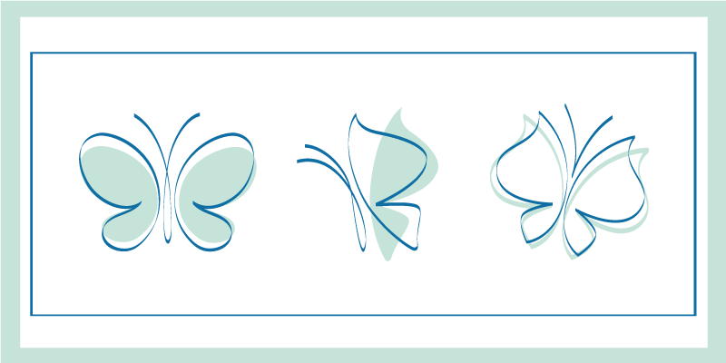 Pillangó trió motívum vinil szőnyeg állat - TenStickers