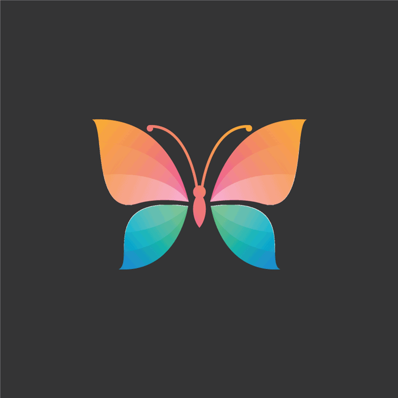 élénk pillangó koncepció vinil szőnyeg természet - TenStickers