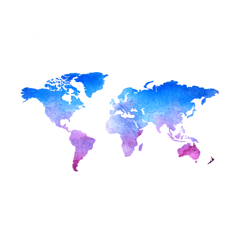 Kör alakú akvarell textúra. vinil szőnyeg világtérkép - TenStickers