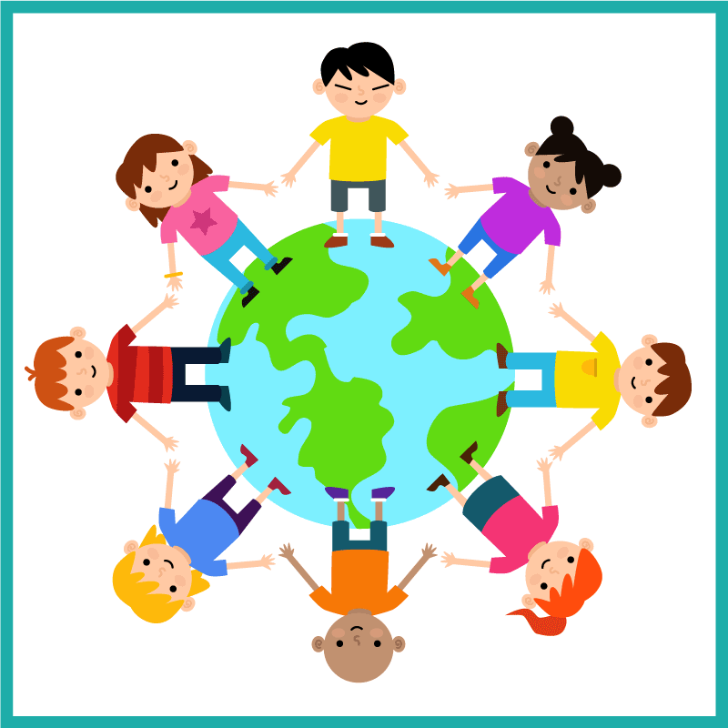 Kézen fogva tartó világ vinil szőnyeg mások - TenStickers