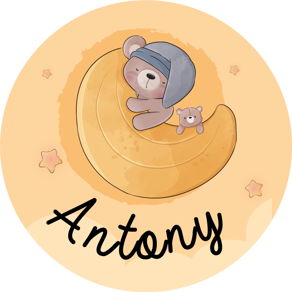 álmos medve névvel Vinil szőnyeg nevekkel - TenStickers