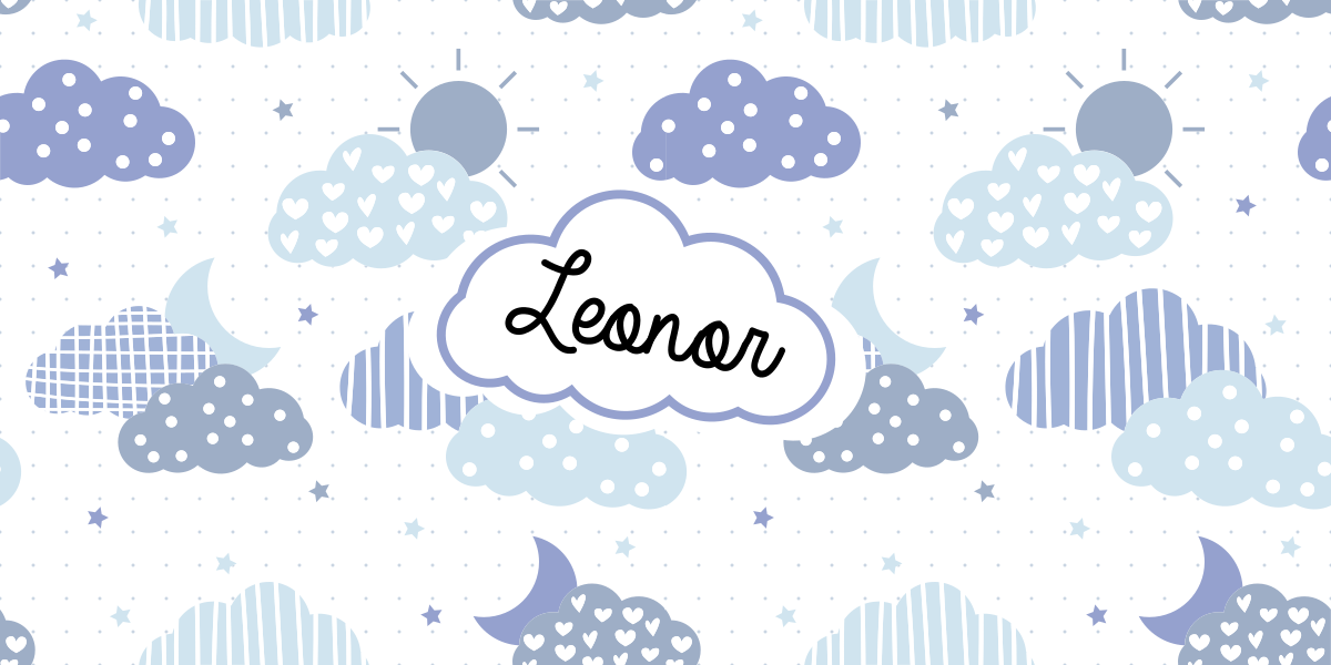 Felhőminta Vinil szőnyeg nevekkel - TenStickers