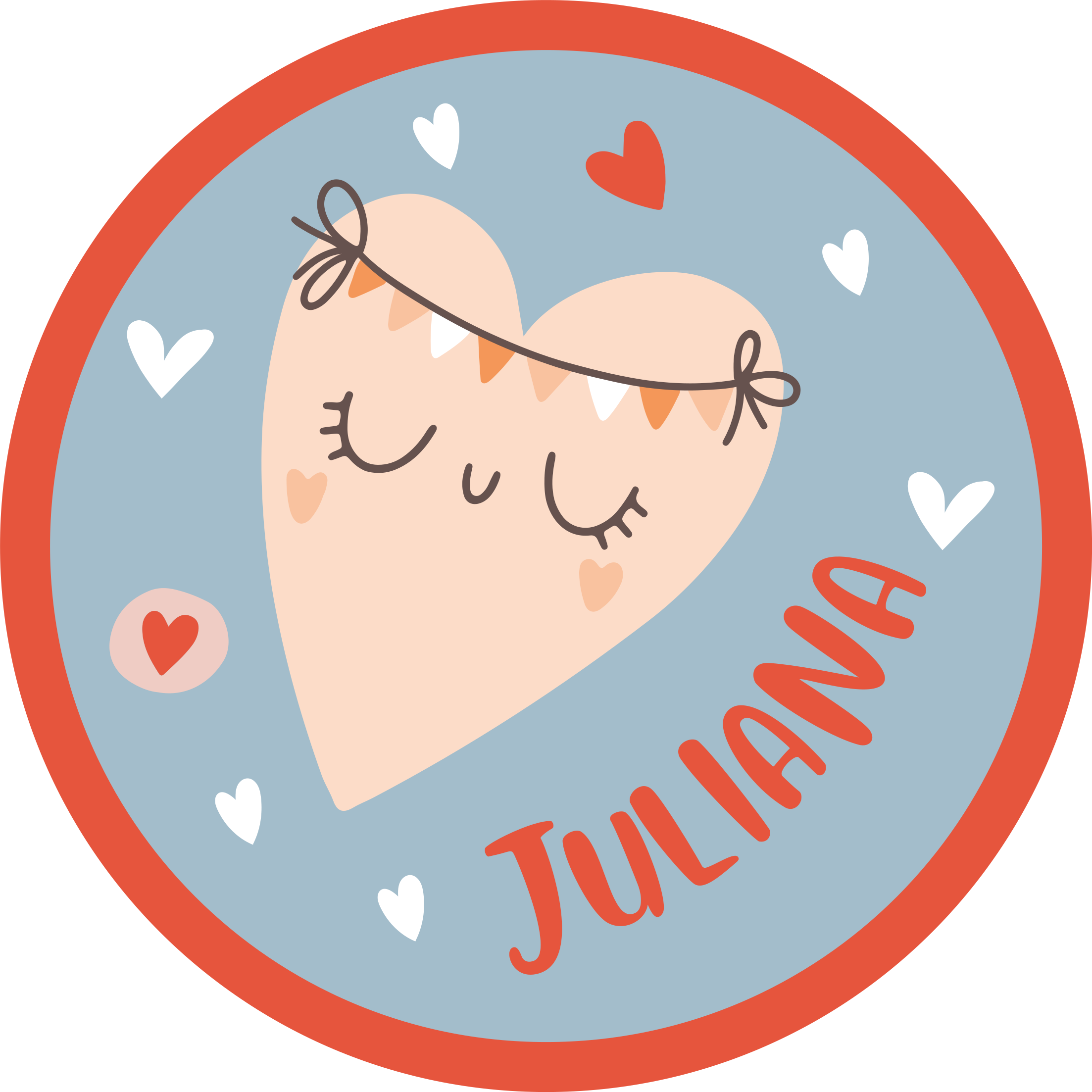 Szív névvel vinil szőnyeg mások - TenStickers