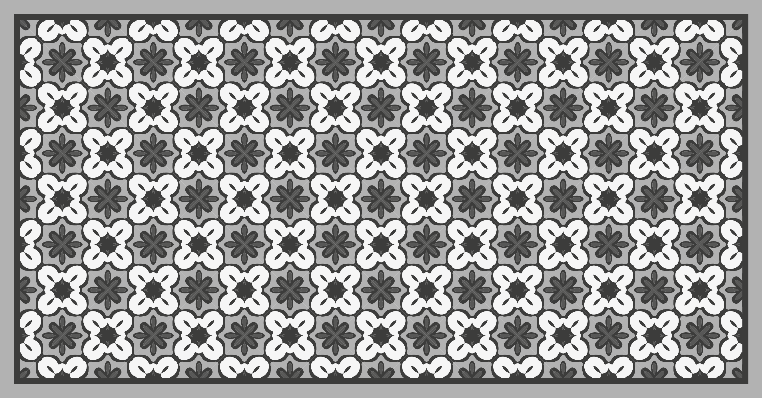 Klasszikus virágmintás vinil szőnyeg mozaik - TenStickers