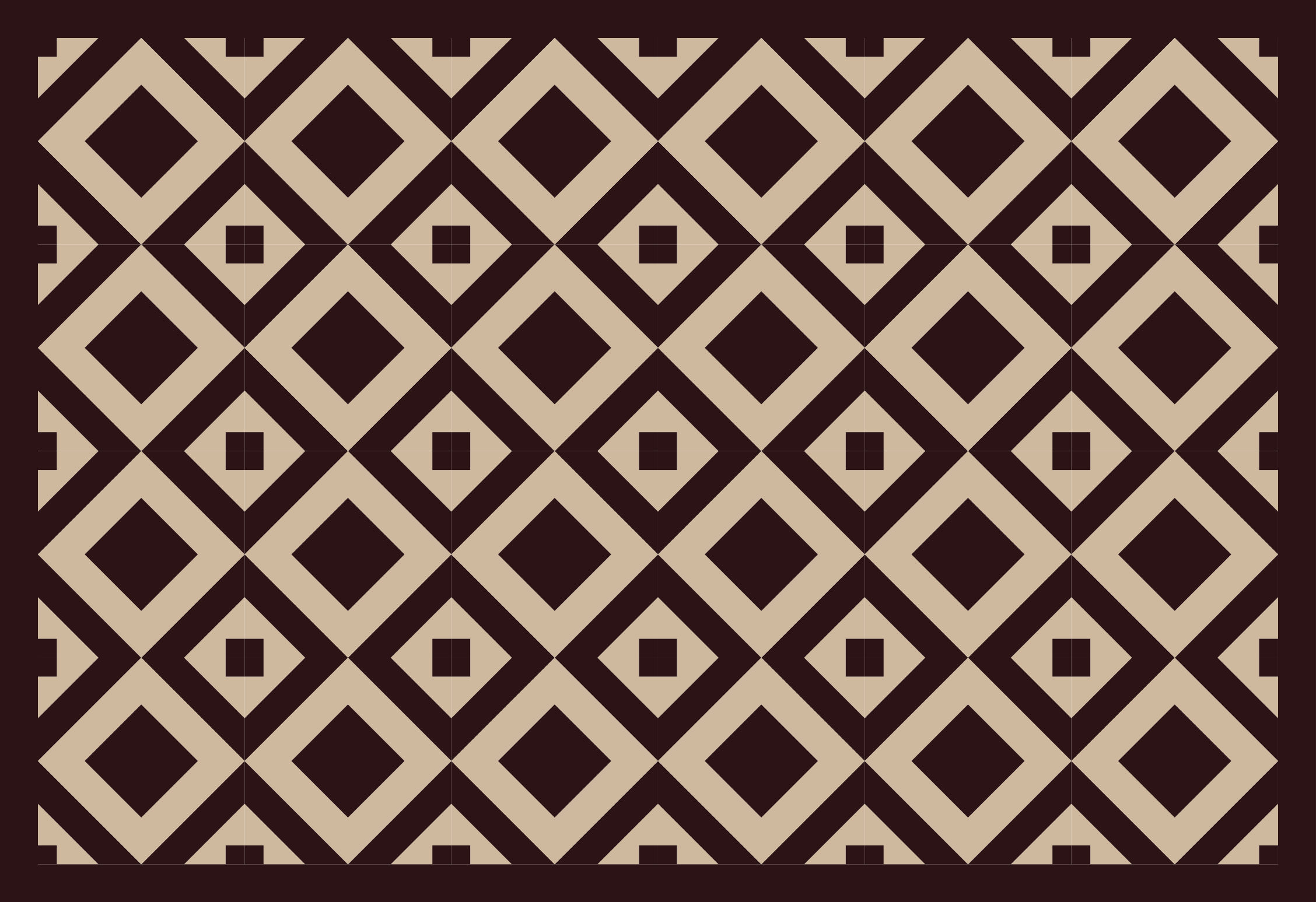 Vintage bézs színű mintás csempe szőnyeg - TenStickers