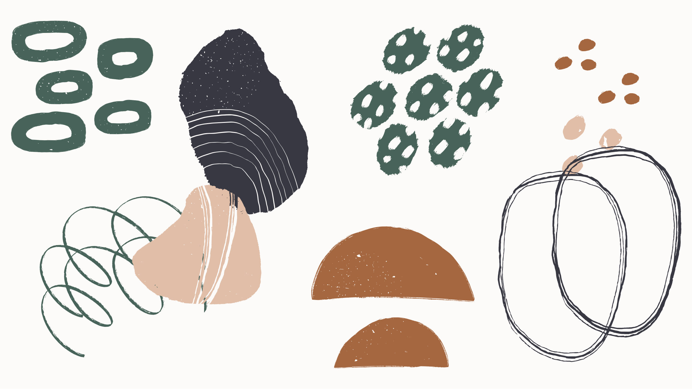 Absztrakt formák elrendezése vinil szőnyeg minimalista - TenStickers