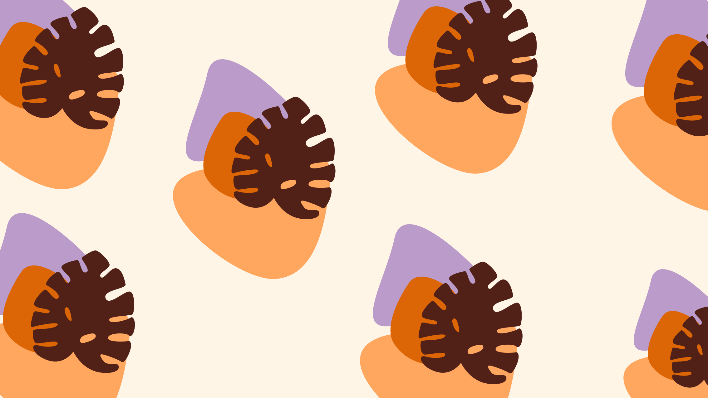 Színes levélformák vinil szőnyeg természet - TenStickers