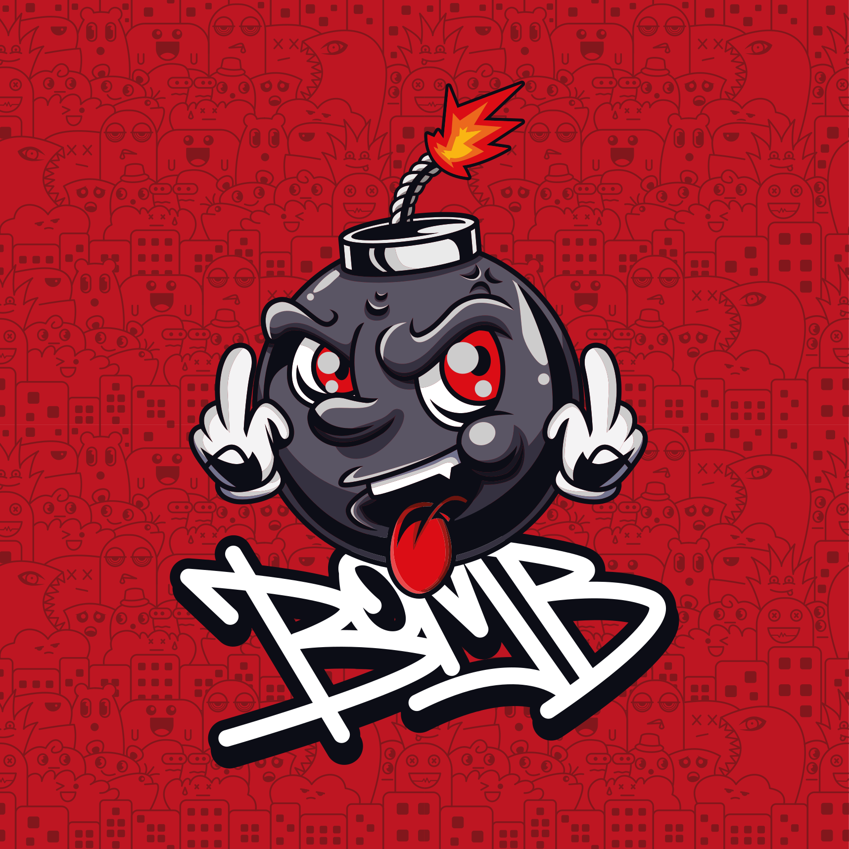 Rajzfilm bomba karakter vinil szőnyeg tinik - TenStickers