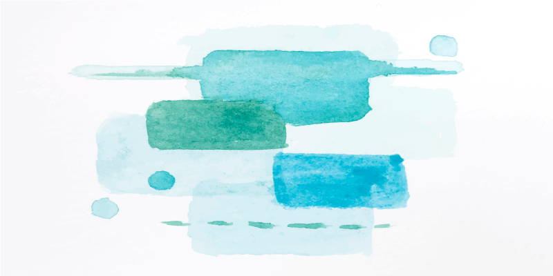 Akvarell kék ecsetvonások nordic vinyl szőnyeg - TenStickers