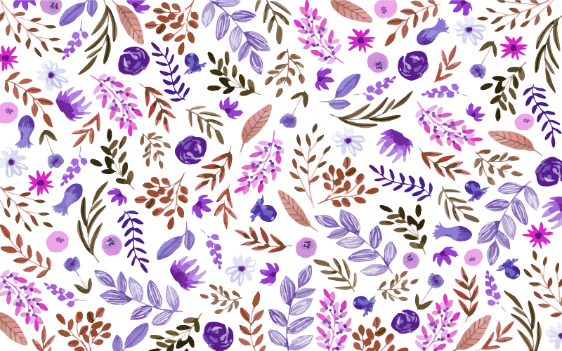 Természet minta vinil szőnyeg virágok és növények - TenStickers