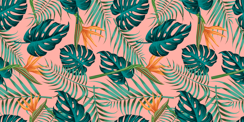 Tropical leaf display vinil szőnyeg természet - TenStickers