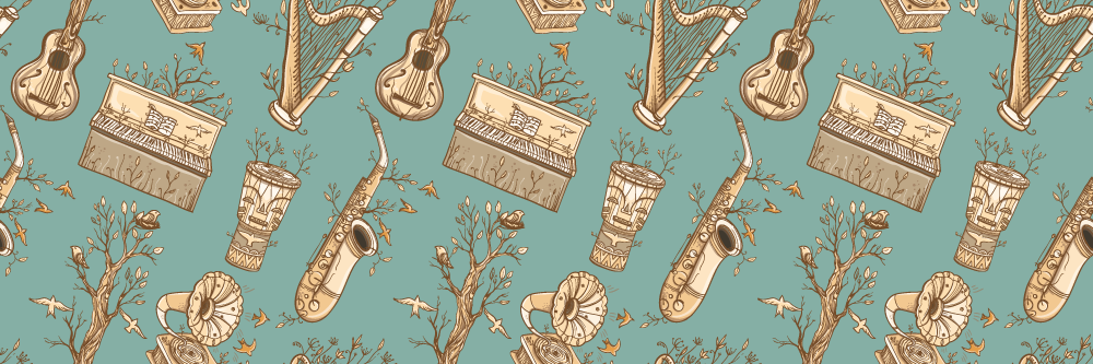 Hangszerek ötlet vinil szőnyeg mások - TenStickers