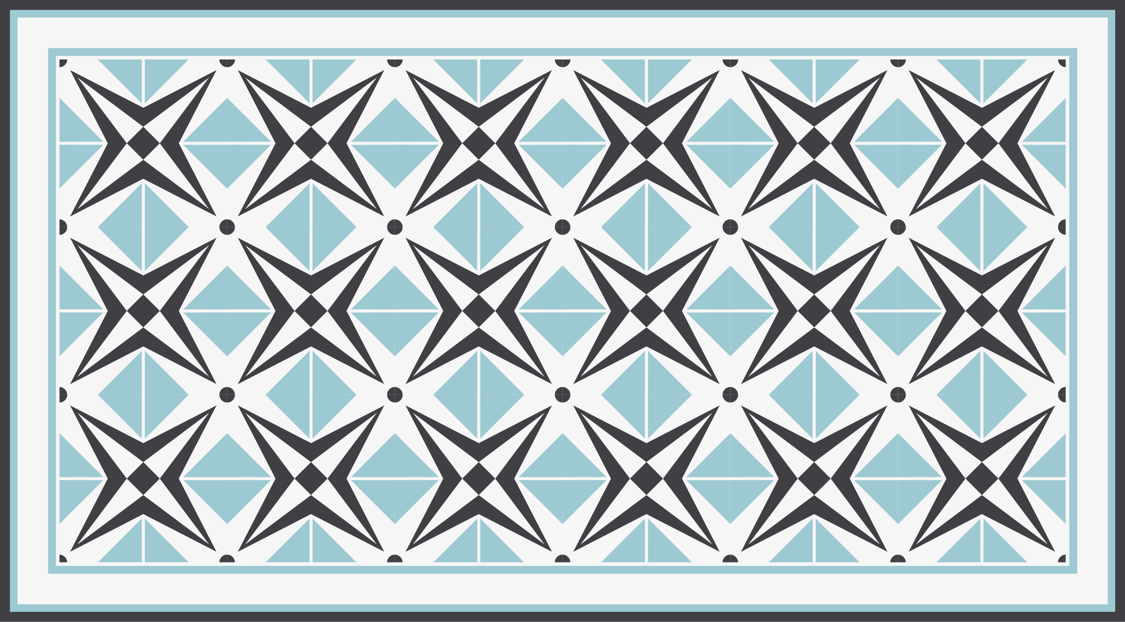 Világoskék és szürke keresztek csempe szőnyeg - TenStickers