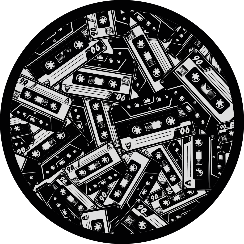Cassette tape koncepció vinil szőnyeg másoknak - TenStickers