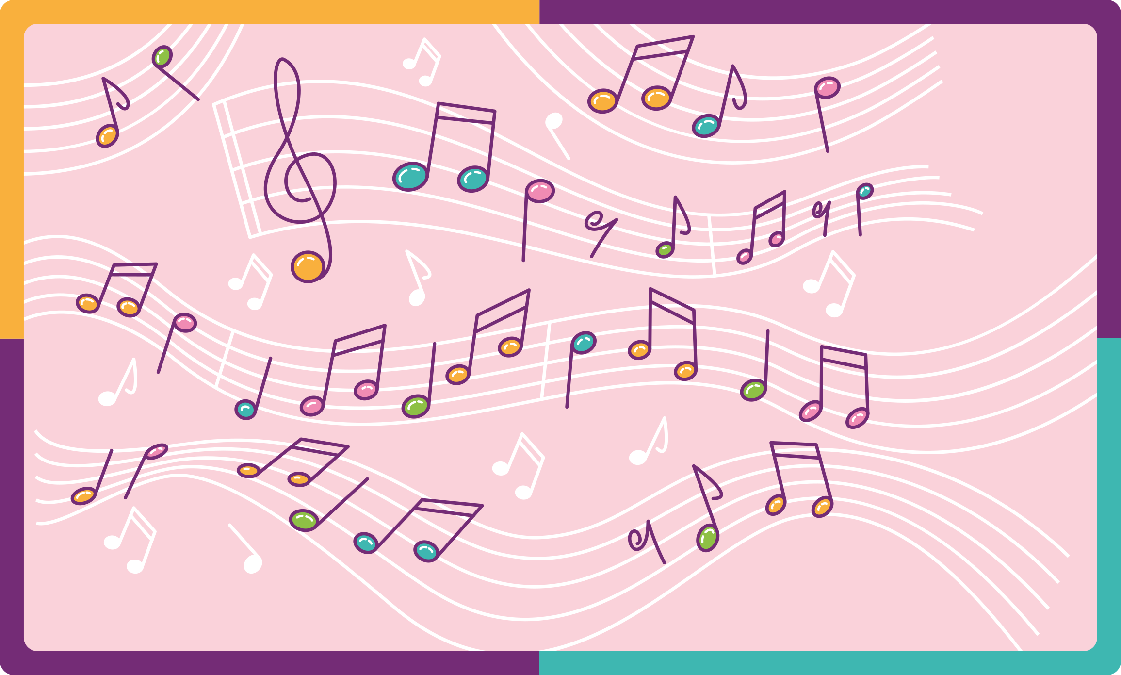 Dallamos hangfolyam vinil szőnyeg tinik - TenStickers