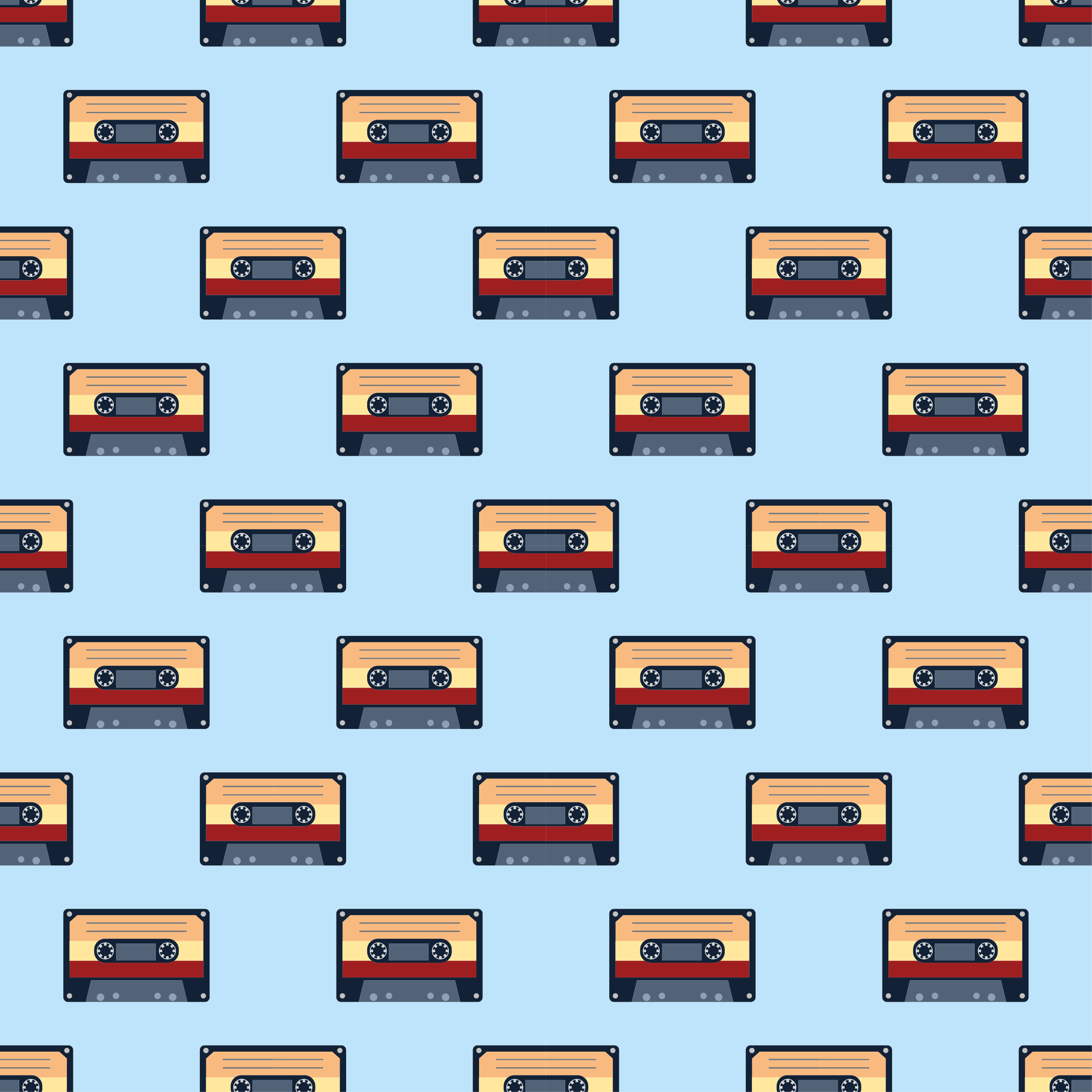 Vinil szőnyeg mások - vintage kazetta ötlet - TenStickers