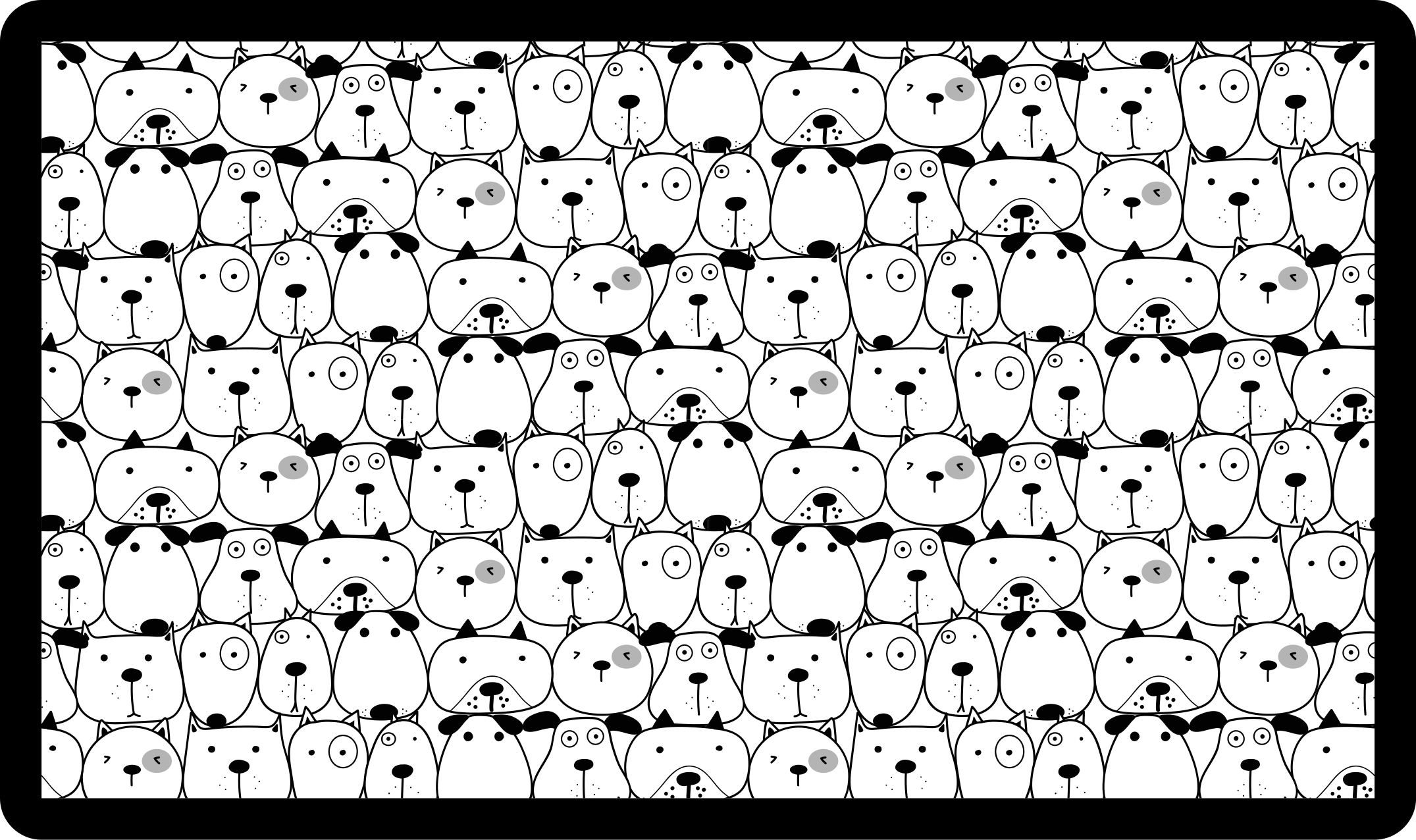 Csodálatos kézzel rajzolt kutya mintás állati szőnyeg - TenStickers