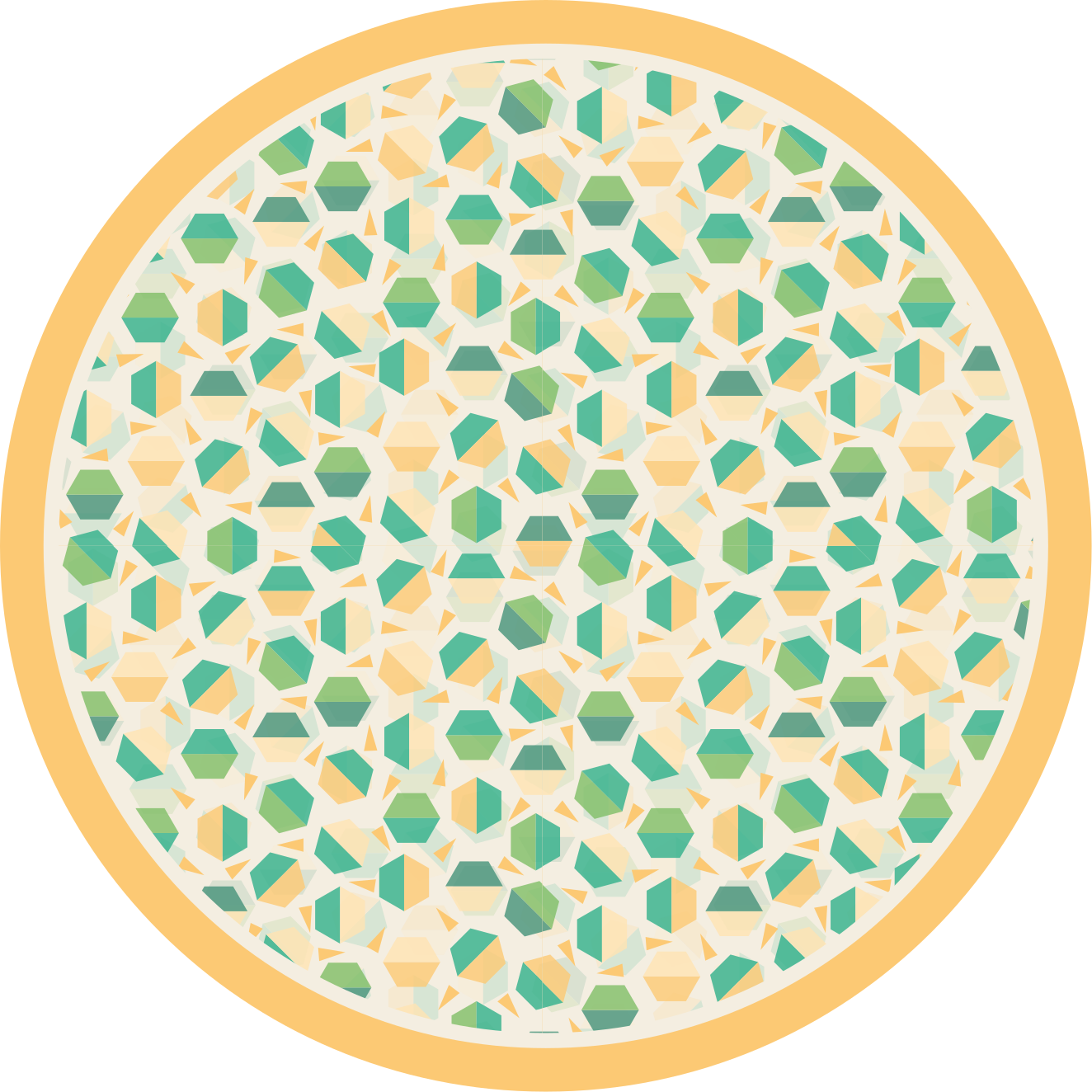 Hatszögletű koncepció vinil szőnyeg geometriai - TenStickers