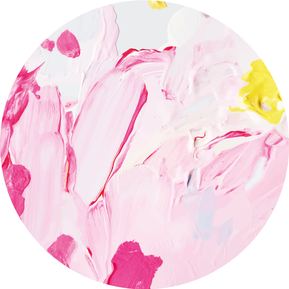 Színes akril ecsetvonás körkörös szőnyeg - TenStickers