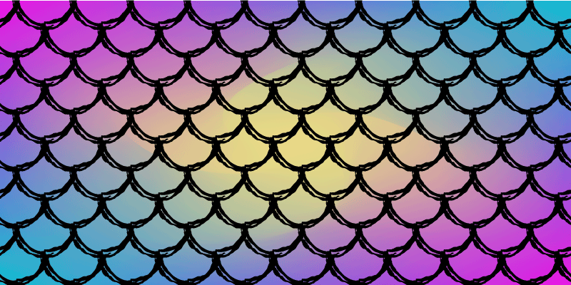 Színes pikkelyminta vinil szőnyeg mások - TenStickers