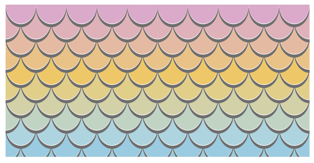 Színes pikkelyminta vinil szőnyeg - TenStickers