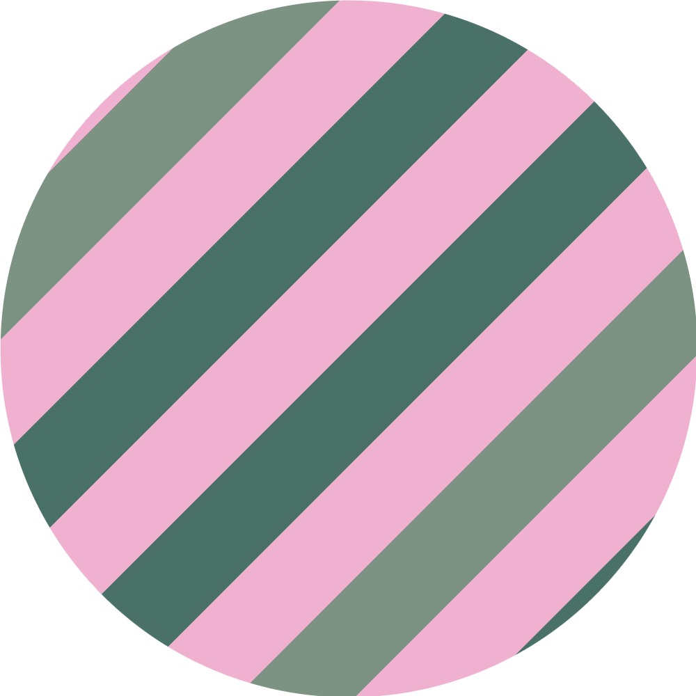 Pasztell rózsaszín és zöld színű tömb körkörös szőnyeg - TenStickers