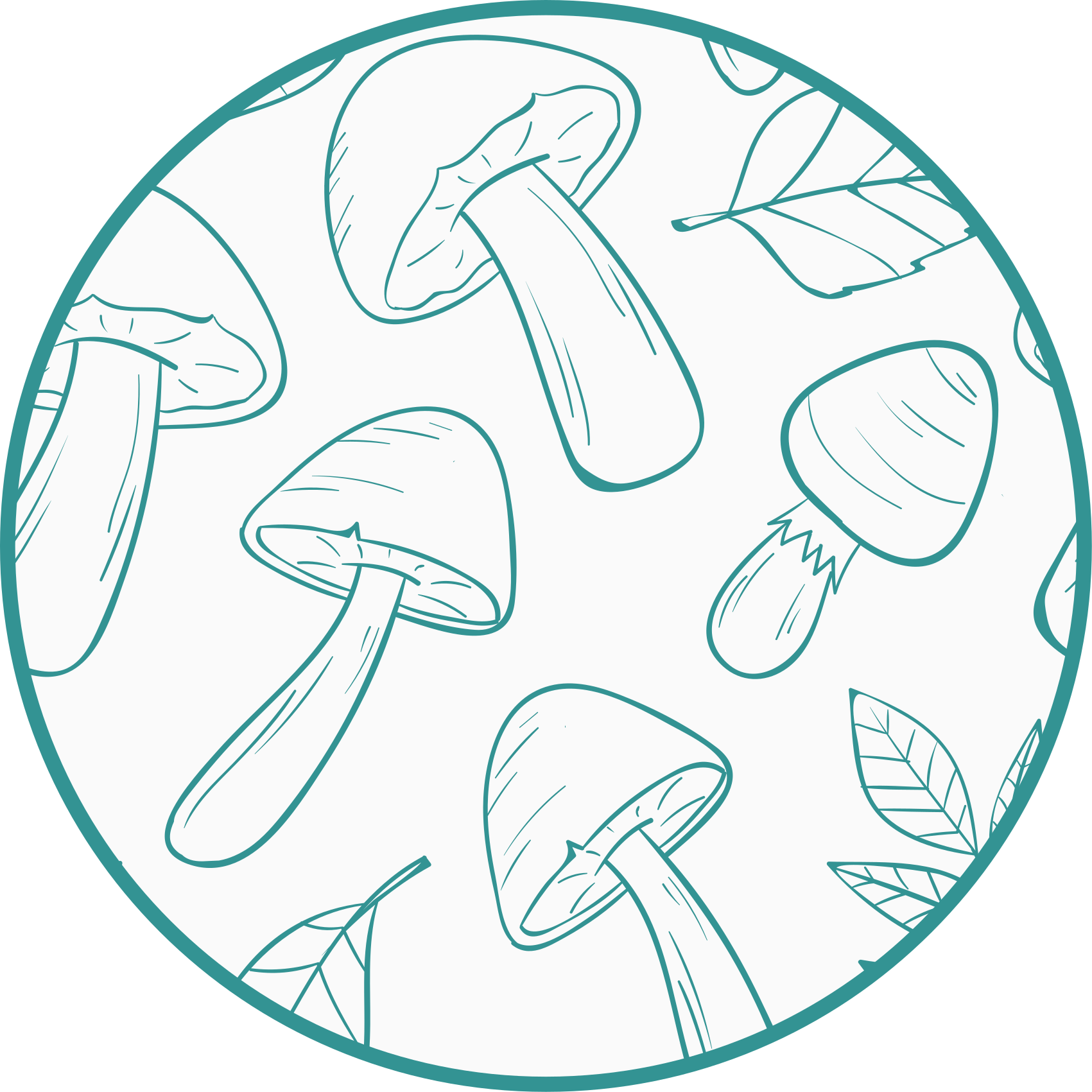 Gombalevél motívum vinil szőnyeg természet - TenStickers