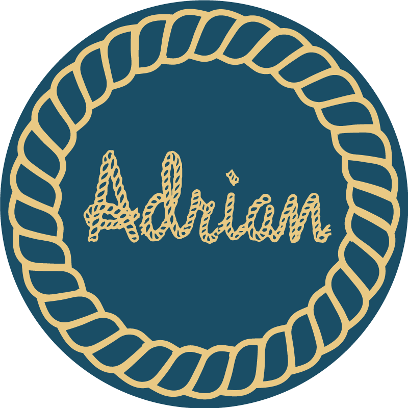 Kör alakú tengerészeti név vinil szőnyeg mások - TenStickers