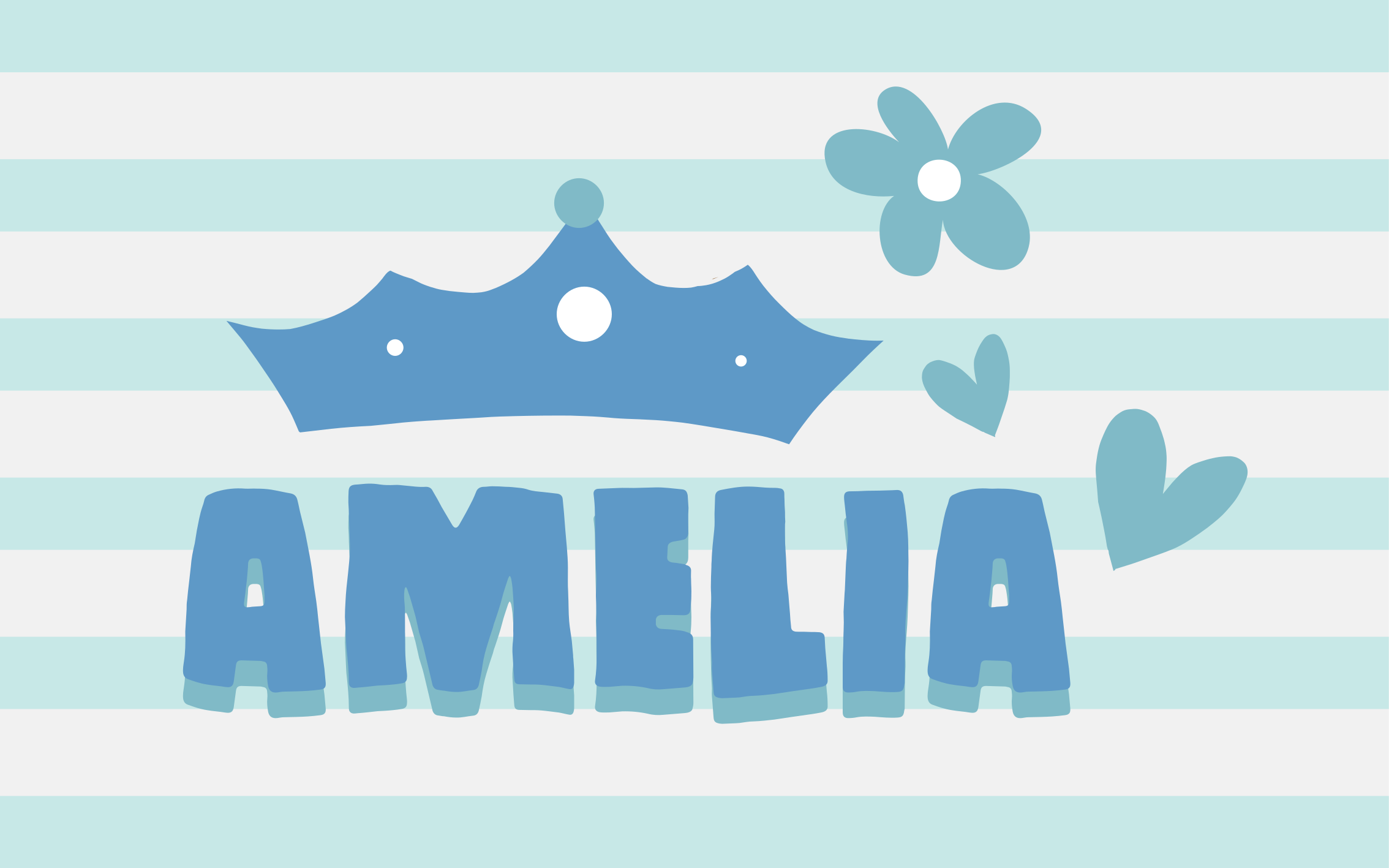 Korona név elhelyezése Vinil szőnyeg nevekkel - TenStickers