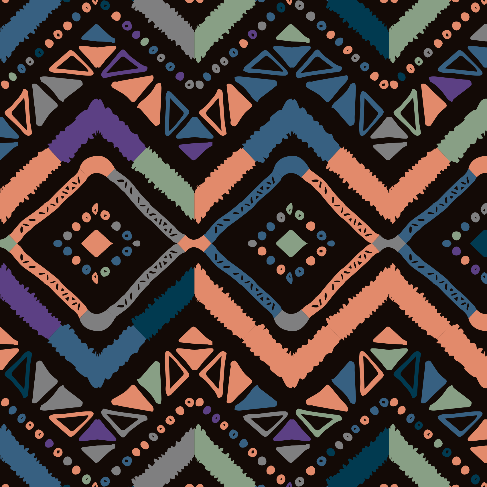 Geometrikus színrészletek vinil szőnyeg skandináv - TenStickers