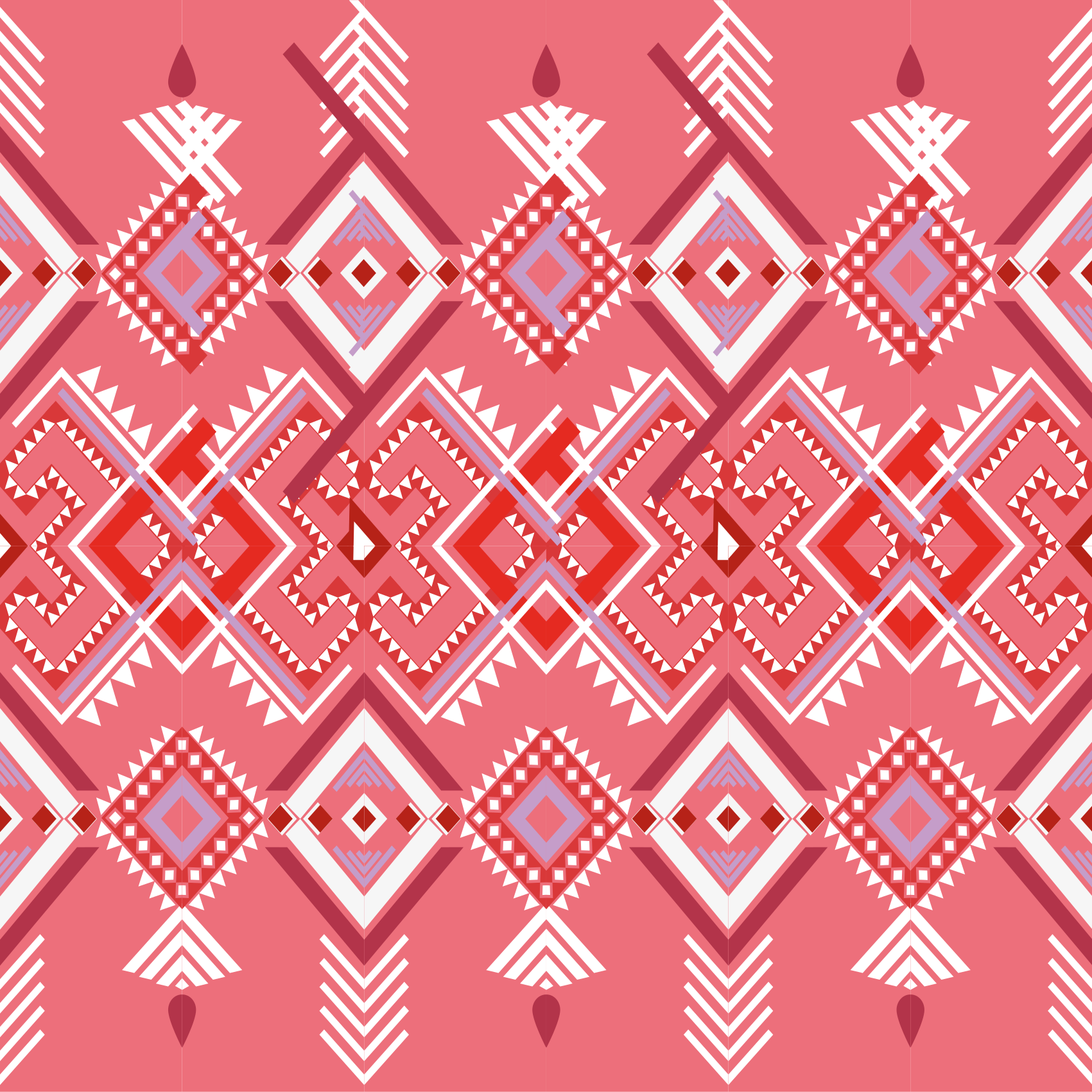 Törzsi minta mozaik vinil szőnyeg etnikai - TenStickers