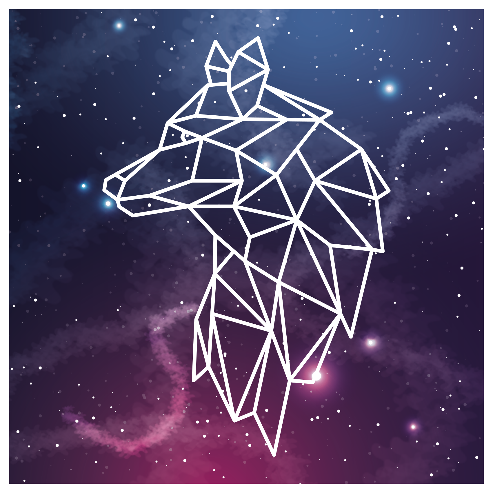 Geometrikus medve sziluett vinil szőnyeg állatnyomat - TenStickers