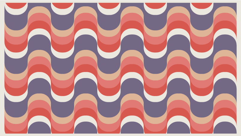 Geometriai vinil szőnyeg hullámos színpaletta - TenStickers