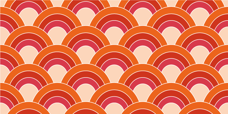 Színes íves minták vinil szőnyeg geometriai - TenStickers