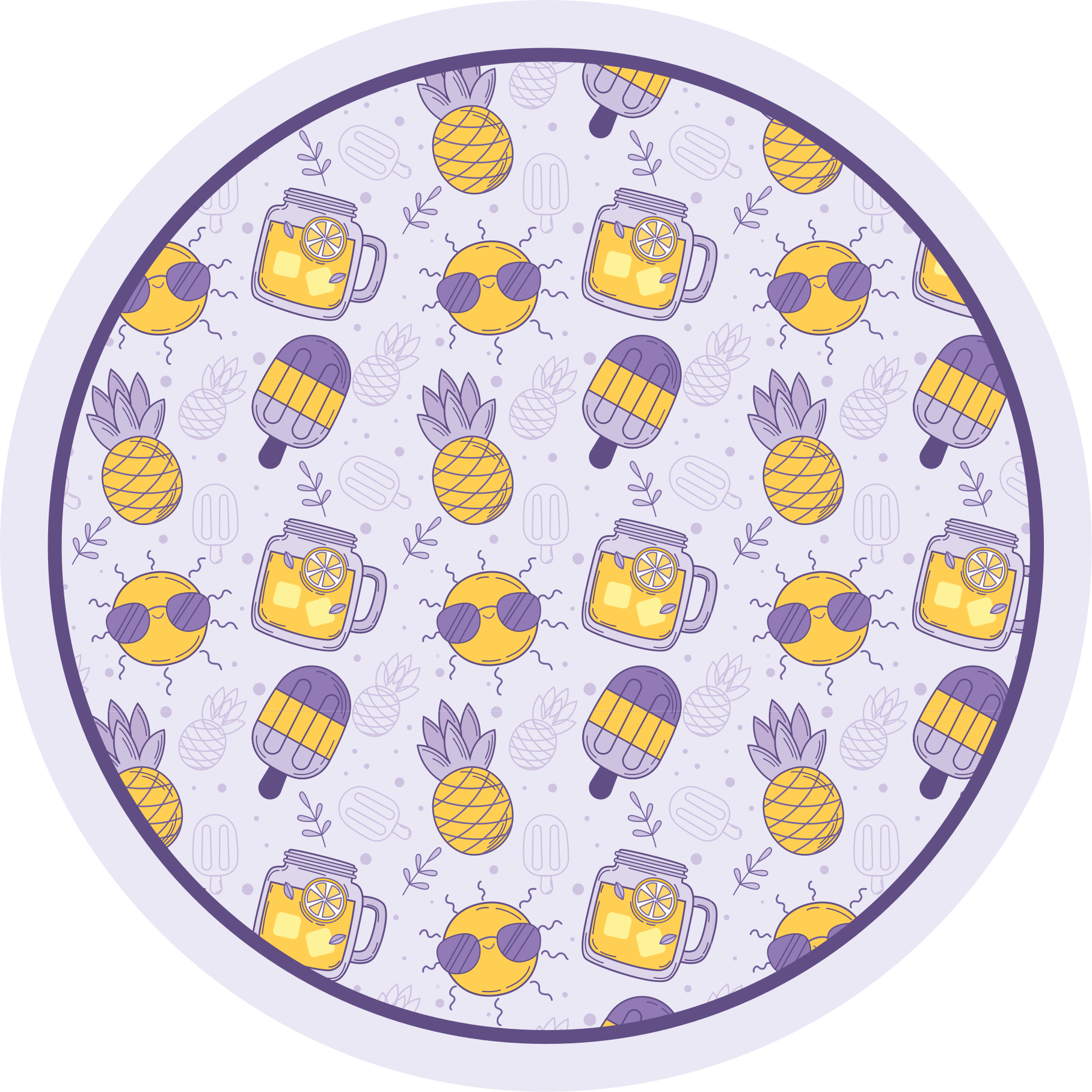 Trópusi nyári szórakozás vinil szőnyeg mások - TenStickers