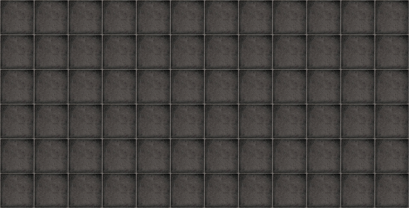 Fekete négyzet alakú tégla kő cserép szőnyeg - TenStickers