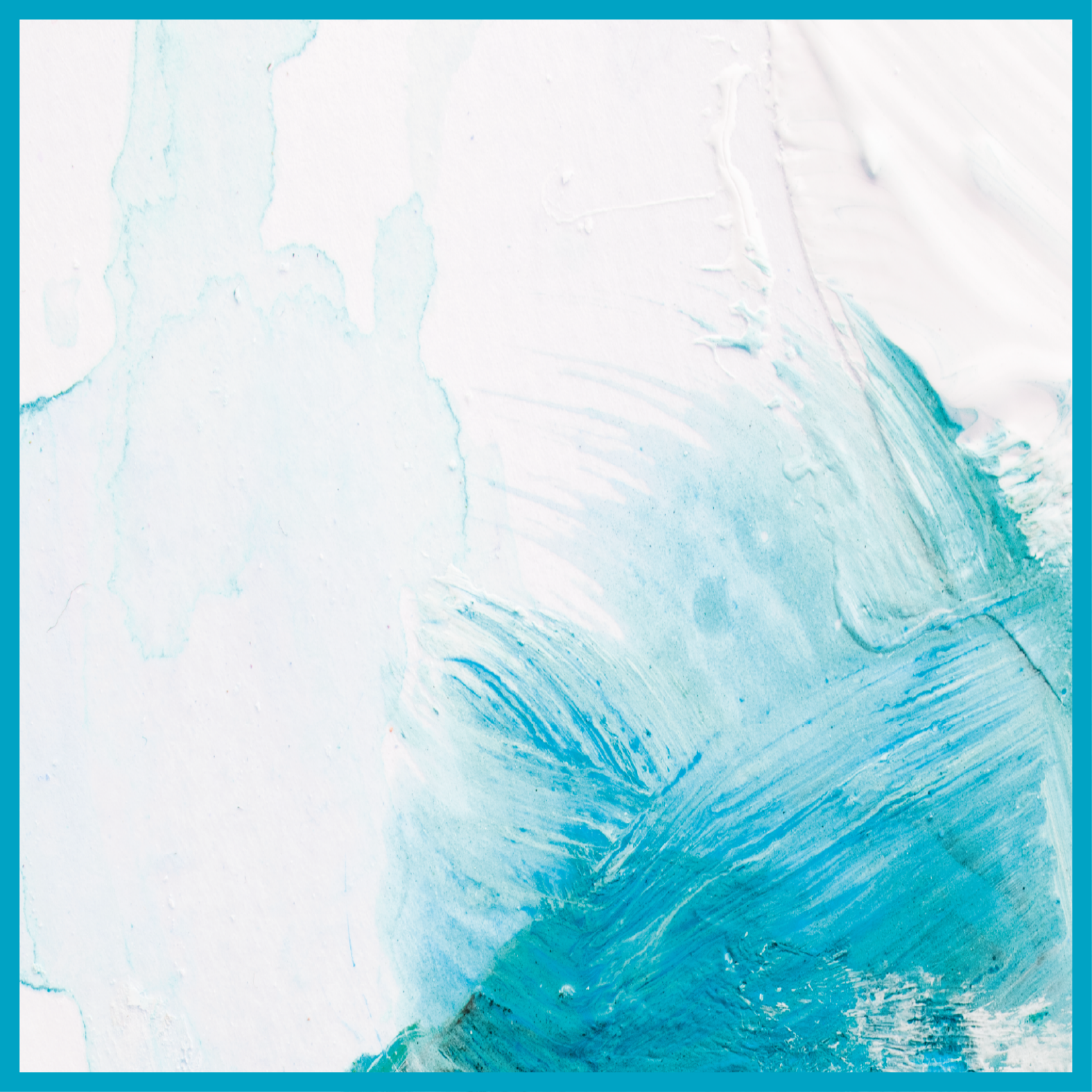 Akvamarin ecsetvonások vinil szőnyeg - TenStickers